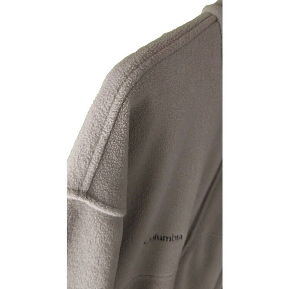 Columbia Sweater Mens XL Tan Fleece Full Zip Outdoors Sweatshirt VTG Work Comfy - Picture 15 of 16